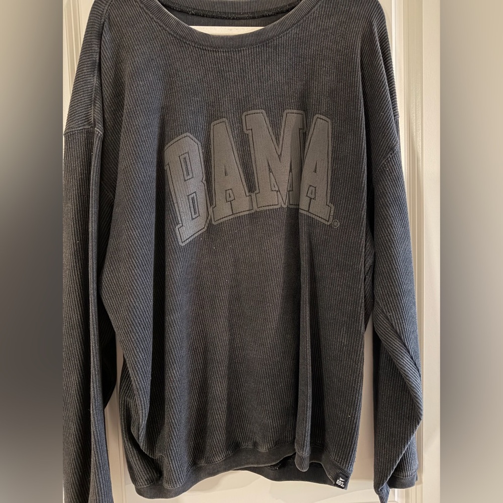 BAMA gameday social black ripped sweatshirt